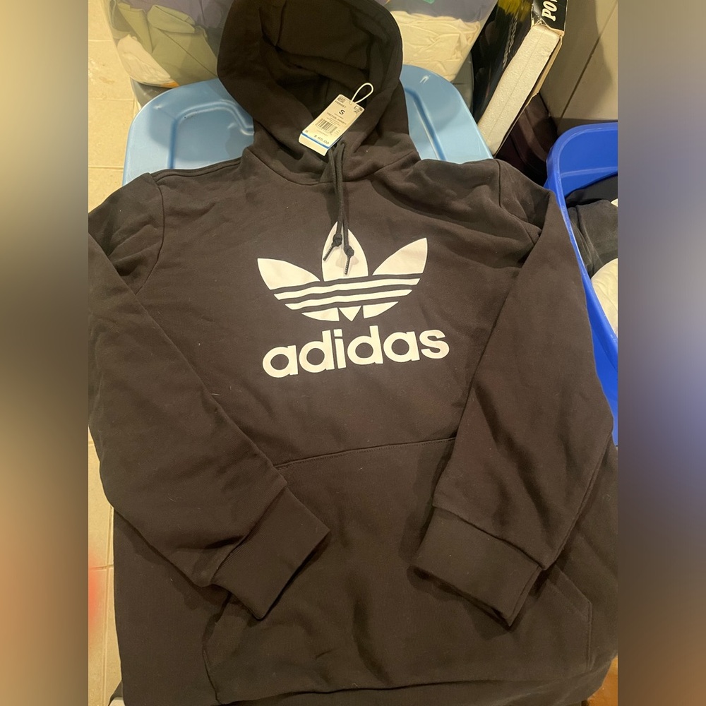Adidas Pullover Sweatshirt Black Size Small NEW
